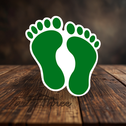 Green Feet Sticker